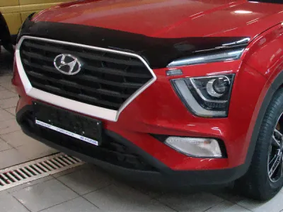 Дефлектор капота черный для Hyundai Creta 2021-2024 (SHYCRE2012)