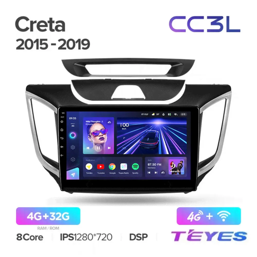 Магнитола Teyes CC3L для Hyundai Creta