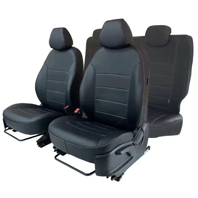 Чехлы на сиденья Hyundai Creta (2015-2022); ЧЕРНЫЙ; экокожа